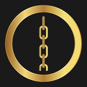 Slinging place Gold icon on product packaging and box vector