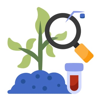 Trendy vector design of botanical research