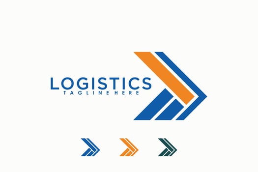 logistics logo desaign illustration with modern concept vector