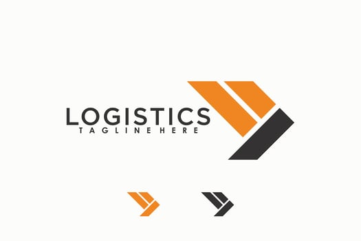 logistics logo desaign illustration with modern concept vector