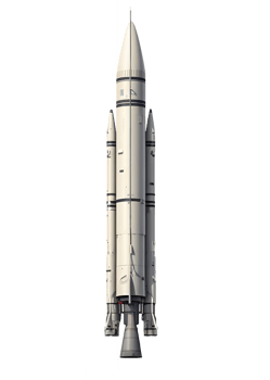 Military missile concept in realistic style. Air to surface missiles. Spaceships rocket futuristic shuttle. Army. Detailed Illustration isolated. AI Generated png