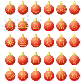 The Christmas Balls  for celebration or Holiday concept. vector