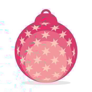 colored christmas balls icon. vector isolated on white background. simple 3d design of winter decoration, christmas tree and new year.