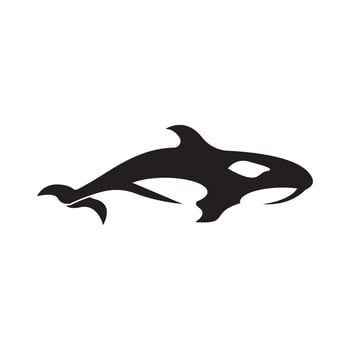 Orca icon and symbol vector template illustration