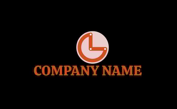 modern letter G typography logo. black background vector