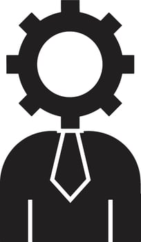 Gear setting symbol icon vector image. Illustration of the industrial wheel mechine mechanism design image