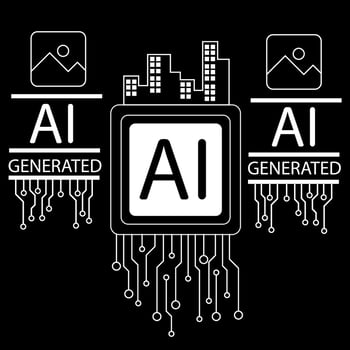 HUD AI with circuit board create ai generative picture concept vector concept for future technology element background business screen