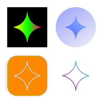 Unique Diamond Vector Icon