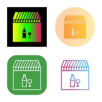 Unique Cafe and Bar Vector Icon
