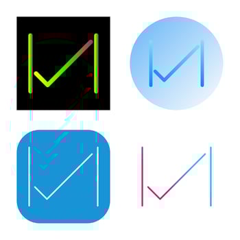 Unique Tick Vector Icon
