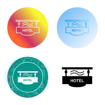 Hotel Sign Vector Icon