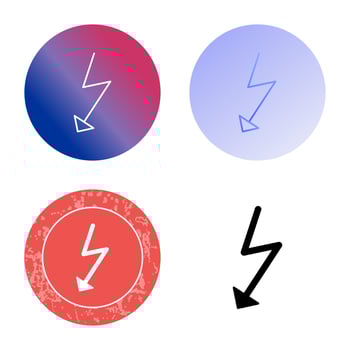 Unique Flash Vector Icon