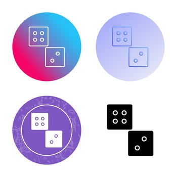 Unique Dice Vector Icon