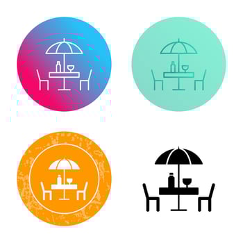 Unique Cafe Table Vector Icon