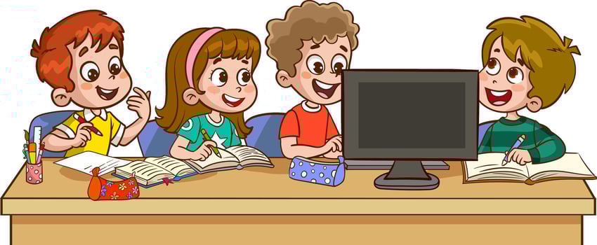 teacher with kids and globe in the classroom vector illustration graphic design