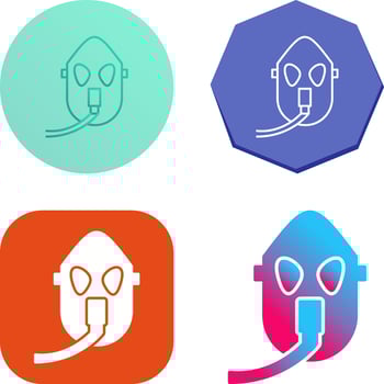 Unique Oxygen Mask Vector Icon