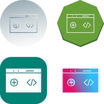 Unique Clean Code Vector Icon
