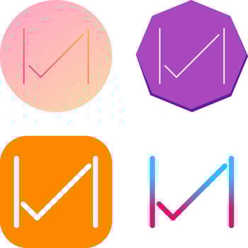 Unique Tick Vector Icon