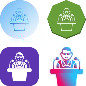 Unique Lecture Vector Icon