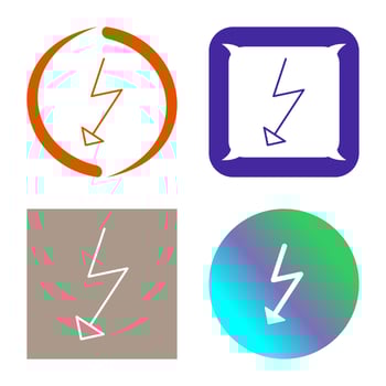 Unique Flash Vector Icon