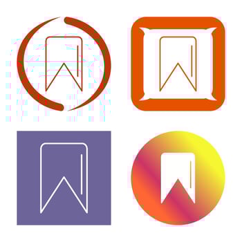 Unique Bookmark Vector Icon