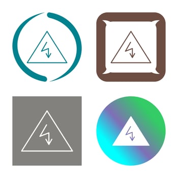 Unique Electricity Danger Vector Icon