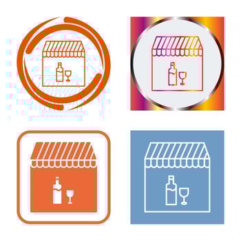 Unique Cafe and Bar Vector Icon