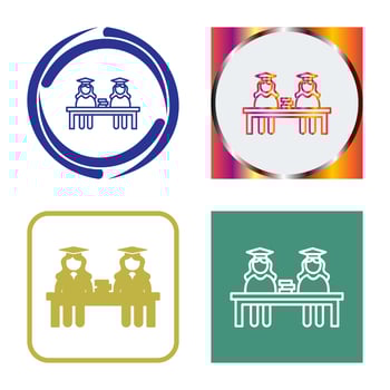 Unique Combined Study Vector Icon