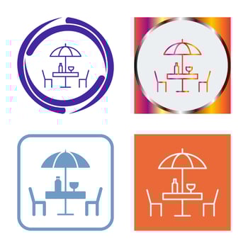 Unique Cafe Table Vector Icon