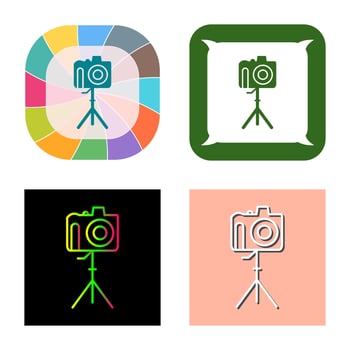 Unique Camera on Stand Vector Icon