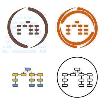 Unique Seo Structure Vector Icon