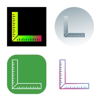square Ruler Vector Icon