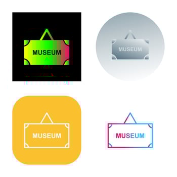 Museum Tag Vector Icon