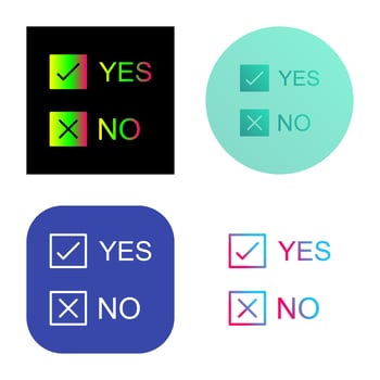 Yes No Option Vector Icon