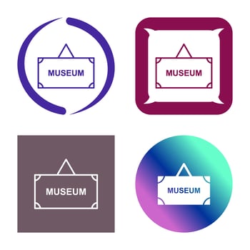 Museum Tag Vector Icon