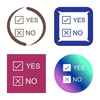 Yes No Option Vector Icon
