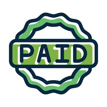 Paid Vector Thick Line Filled Dark Colors