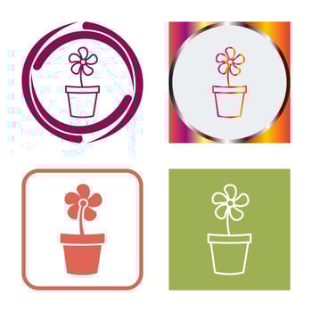 Flower Pot Vector Icon
