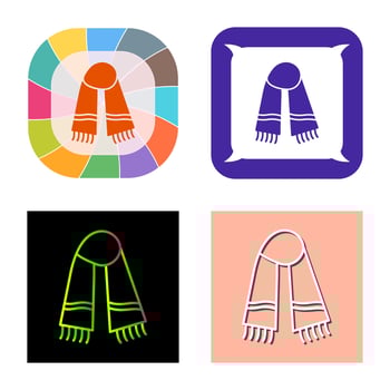 Warm Scarf Vector Icon