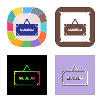 Museum Tag Vector Icon