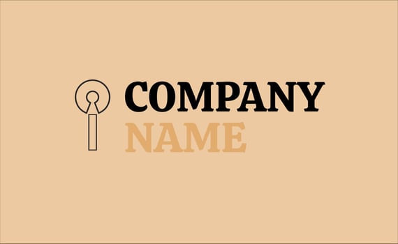 modern letter I typography logo. orange background vector