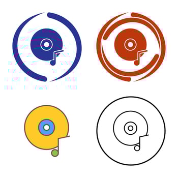Music CD Vector Icon