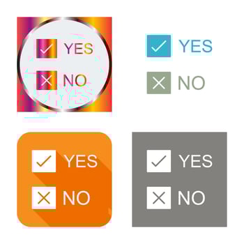 Yes No Option Vector Icon
