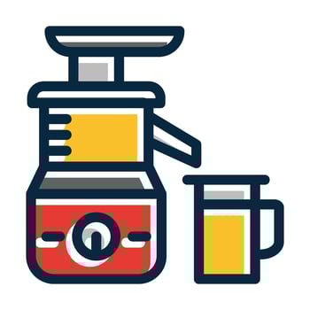 Food Blender Vector Thick Line Filled Dark Colors