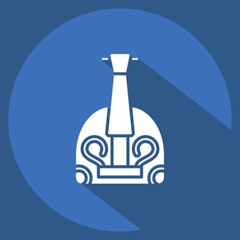 Icon Balalaika. related to Russia symbol. long shadow style. simple design editable. simple illustration vector