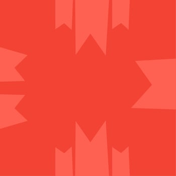 The background has a red color and a rectangular shape vector