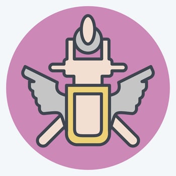 Icon Emblem. related to Russia symbol. color mate style. simple design editable. simple illustration vector