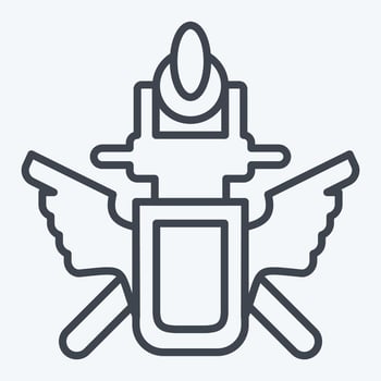 Icon Emblem. related to Russia symbol. line style. simple design editable. simple illustration vector