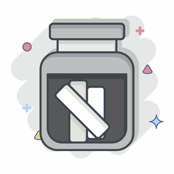 Icon Gherkin. related to Russia symbol. comic style. simple design editable. simple illustration vector