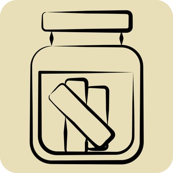 Icon Gherkin. related to Russia symbol. hand drawn style. simple design editable. simple illustration vector